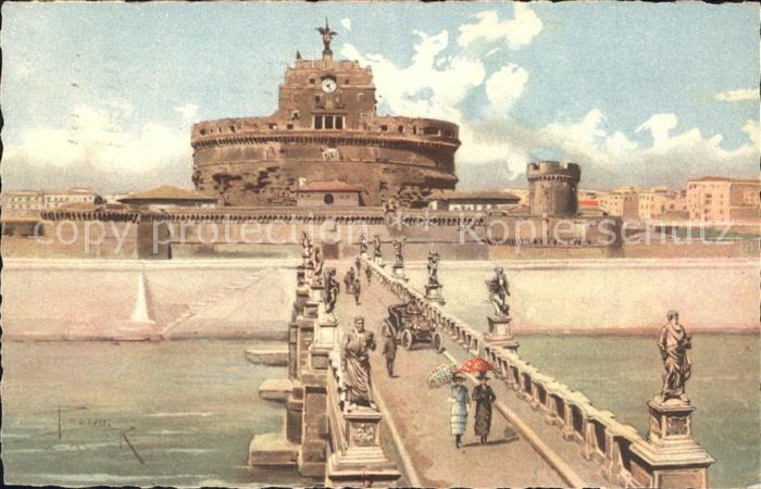 Roma Rom Ponte e Castel S. Angelo Kuenstlerkarte