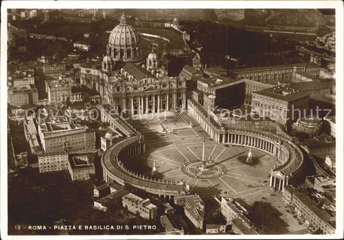 Roma Rom Piazza e Basilica di S. Pietro Fliegeraufnahme