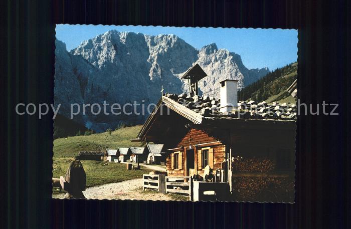 Hinterriss Tirol Engalm mit Grubekarnordwand Gaestehaus Max Kofler