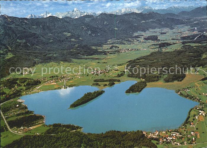 Faakersee Fliegeraufnahme mit Egg und Faak