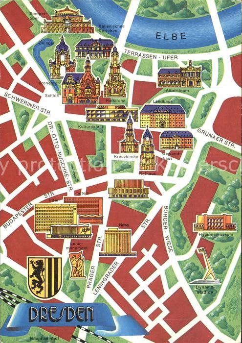 DRESDEN Elbe Stadtplan