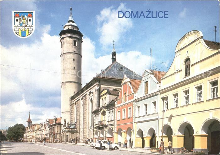 Domazlice Strassenpartie mit Turm