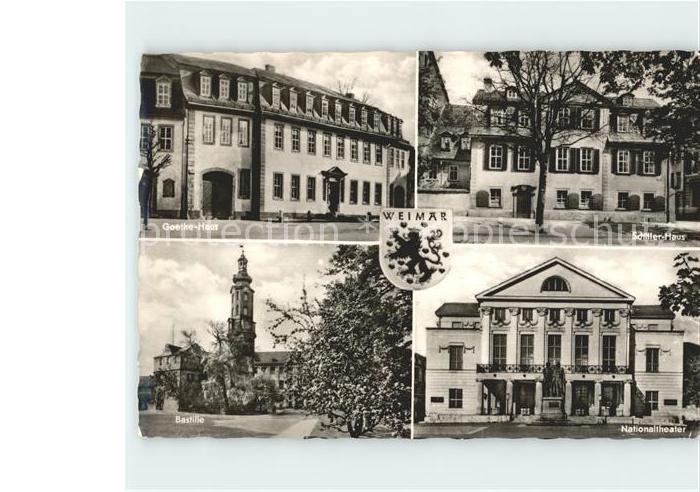 Weimar Thueringen Goethe Haus Schiller Haus Bastilie Nationaltheater