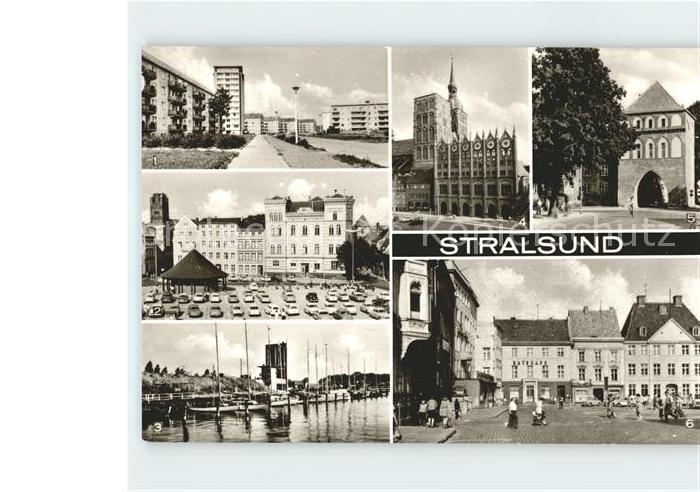 Stralsund Mecklenburg Vorpommern Leninplatz Seglerhafen Rathaus