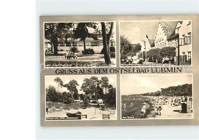 Lubmin Ostseebad Heim Adolf Diesterweg Strand