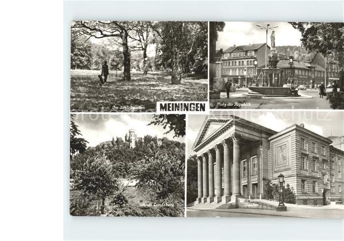 Meiningen Thueringen Schlossgarten Platz der Republik