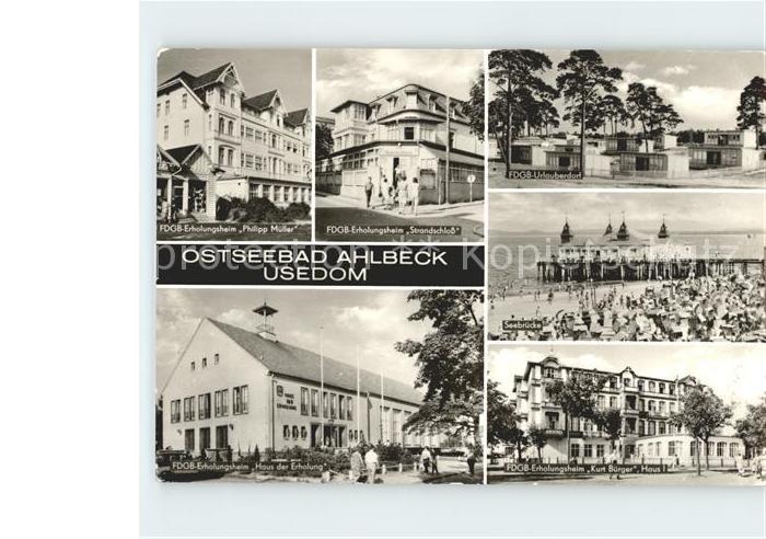 Ahlbeck Ostseebad Erholungsheim Philipp Mueller Strandschloss Seebruecke
