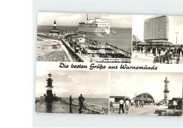 Warnemuende Ostseebad Faehrschiff Warnemuende Hotel Neptun Strandpromenade Leuch