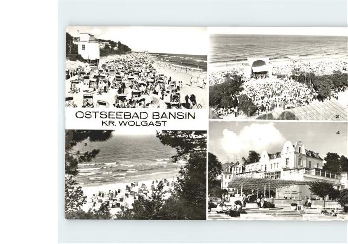 Bansin Ostseebad Strand Kurkonzert Erholungshiem Josef Orlopp