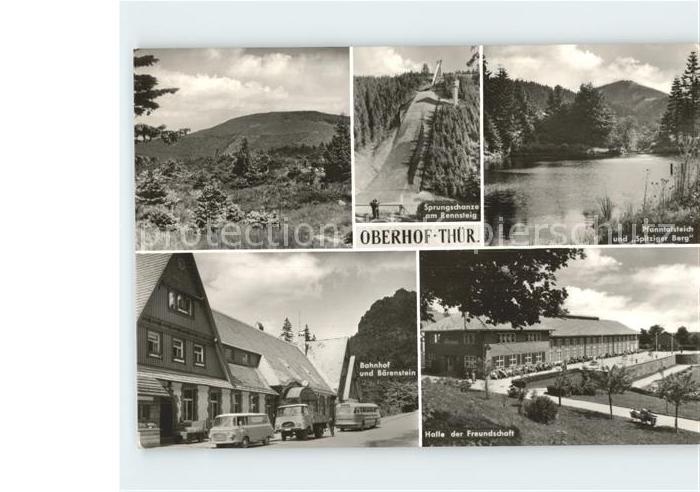 Oberhof Thueringen Bahnhof Baerenstein Halle Freundschaft Sprungschanze