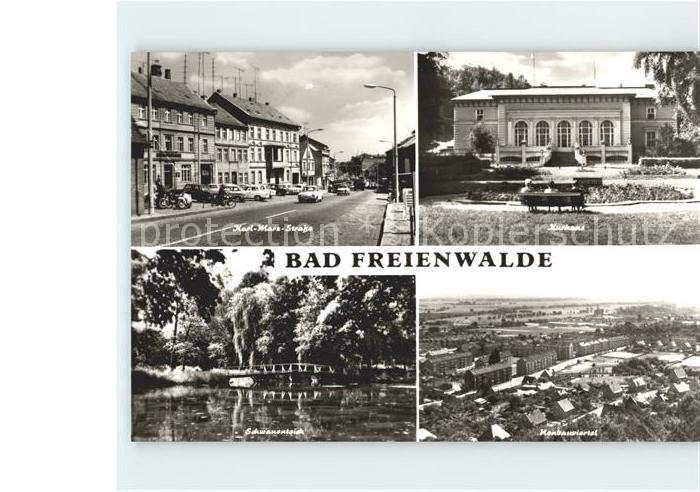 Bad Freienwalde Karl Marx Strasse Kurhaus Schwanenteich