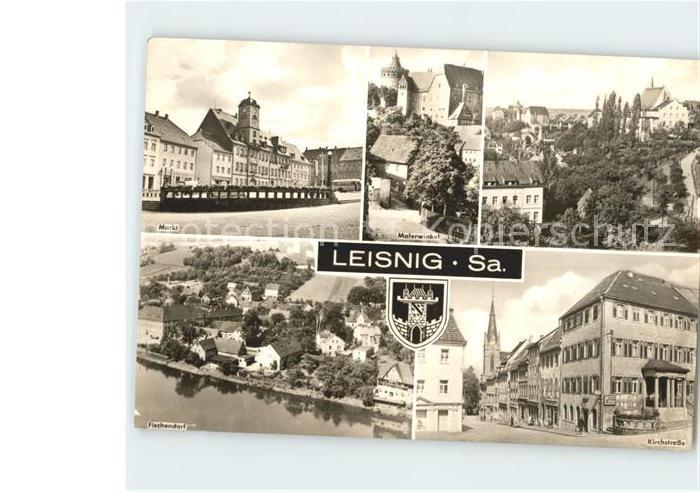 Leisnig Markt Malerwinkel Kirchstrasse Fischerdorf