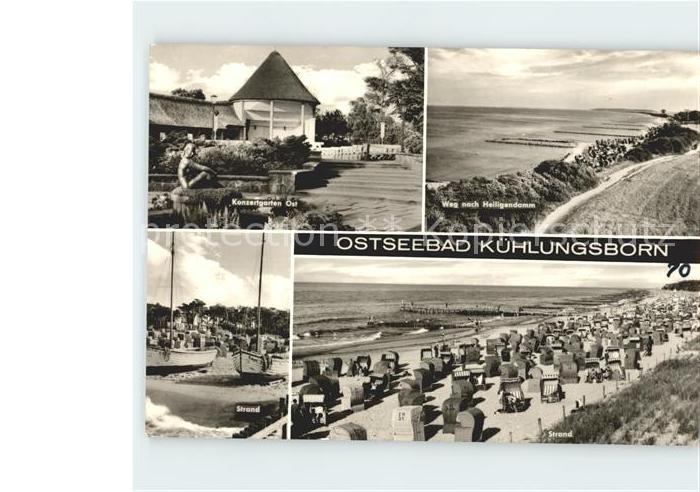 Kuehlungsborn Ostseebad Konzertgartgen Ost Strand Weg nach Heiligendamm