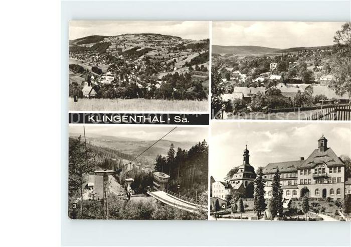 Klingenthal Vogtland Aschberg Grosse Aschbergschanze Sessellift Rathaus Kirche