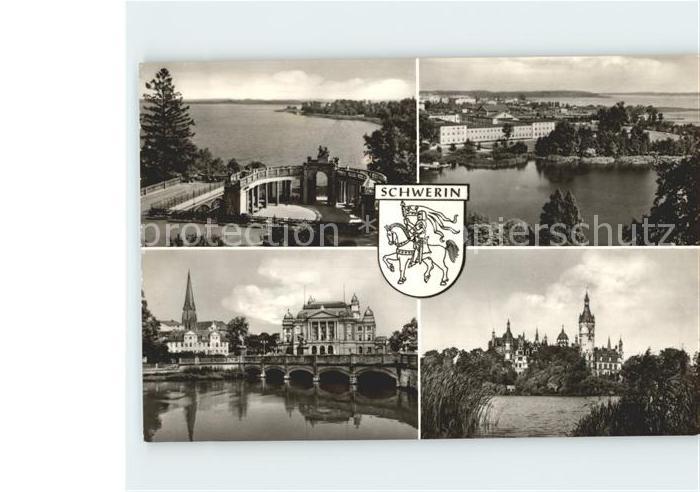 Schwerin Mecklenburg See Stadttheater dom Schloss