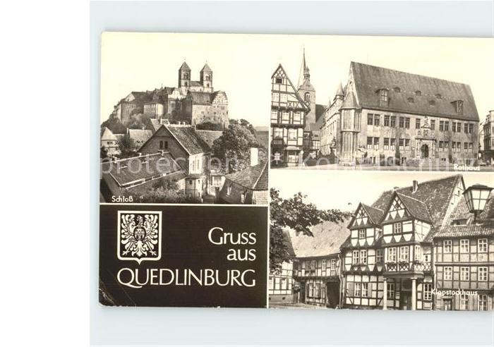 Quedlinburg Harz Schloss Rathaus Klopstockhaus