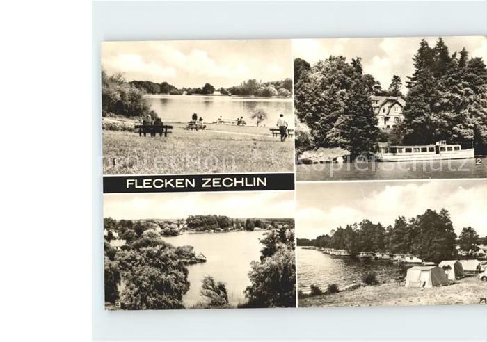 Flecken Zechlin Schwarzer See FDGB Erholungsheim Elsenhoehe Wohnboote Zeltplatz