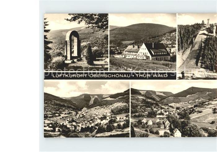 Oberschoenau Thueringen Ehrenmal Sprungschanze Rennsteig Erholungsheim Konsum Ge