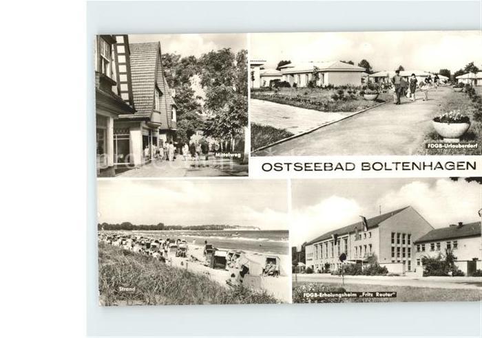 Boltenhagen Ostseebad Mittelweg FDGB Urlauberdorf Strand