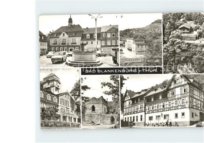 Bad Blankenburg Marktplatz Stadthalle Schweizerhaus Schwarzatal Ferienheim der I