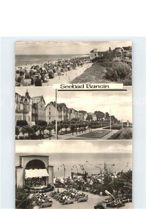 Bansin Ostseebad Konzertbuehne Strand Teilansicht