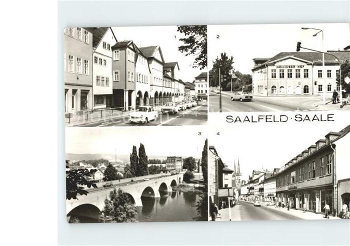 Saalfeld Saale Linden Markt Theater Restaurant Meininger Hof Bruecke Freundschaf