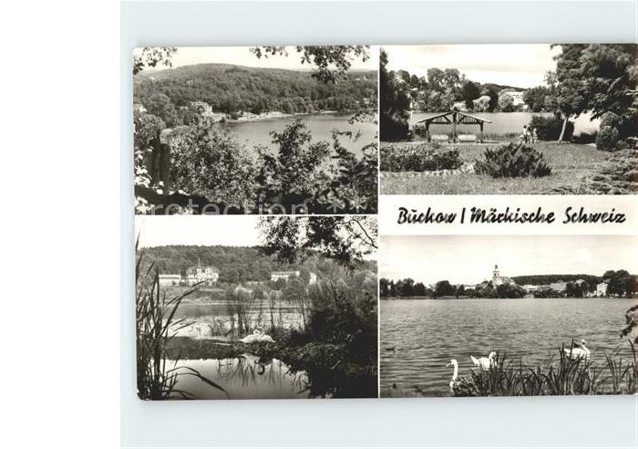 Buckow Maerkische Schweiz Schwanenteich Ortsansichten