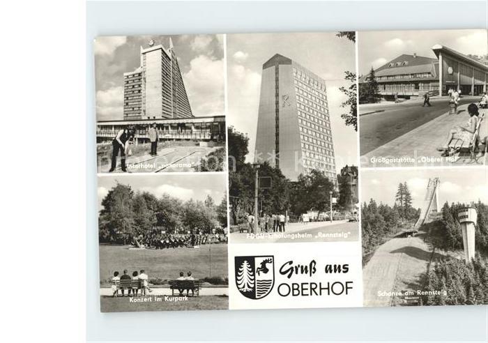 Oberhof Thueringen Interhotel Panorama Grossgaststaette Oberer Hof Schanze Konze