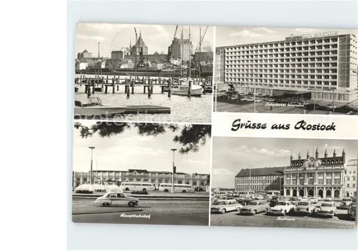 ROSTOCK CITY Hauptbahnhof Rathaus Interhotel Warnow