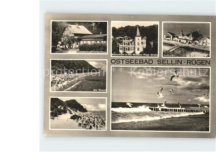 Sellin Ruegen Krankenhaus Strand Muetterheim Wilhelm Pieck Strasse Seebruecke