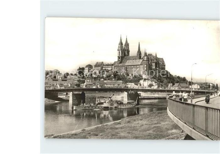 Meissen Elbe Sachsen Albrechtsburg Dom Dampfer