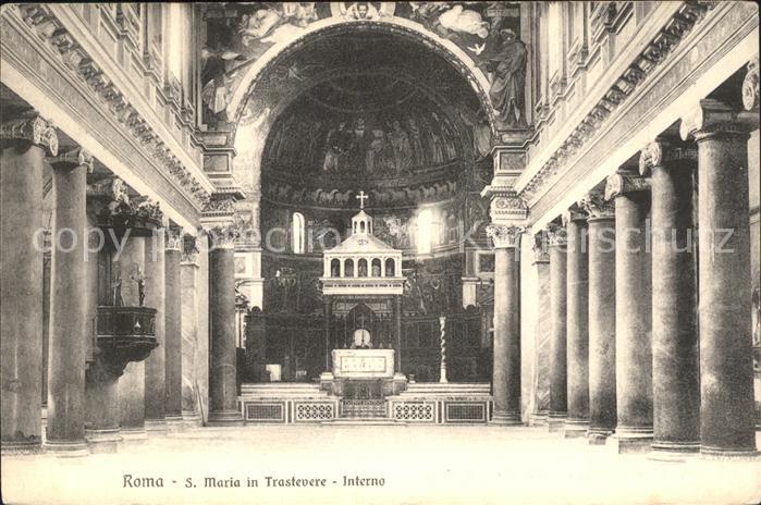 Roma Rom S Maria Trastevere Interno