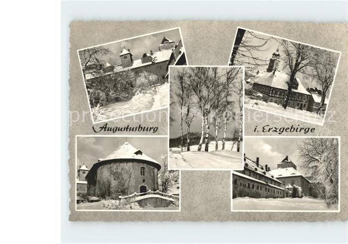 Augustusburg Teilansichten Kirche Burg