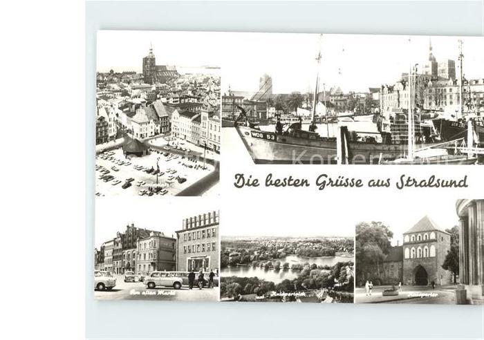 Stralsund Mecklenburg Vorpommern Hafen Leninplatz alte Markt Kniepertor