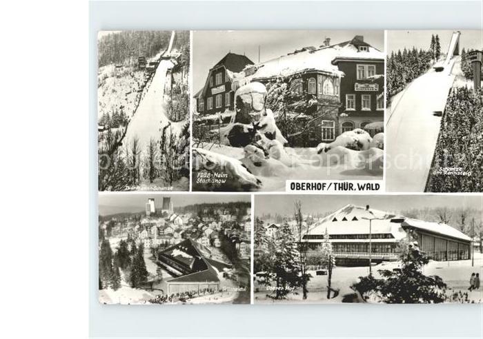 Oberhof Thueringen FDGB Erholungsheim Stachanow Schanze Rennsteig Oberer Hof