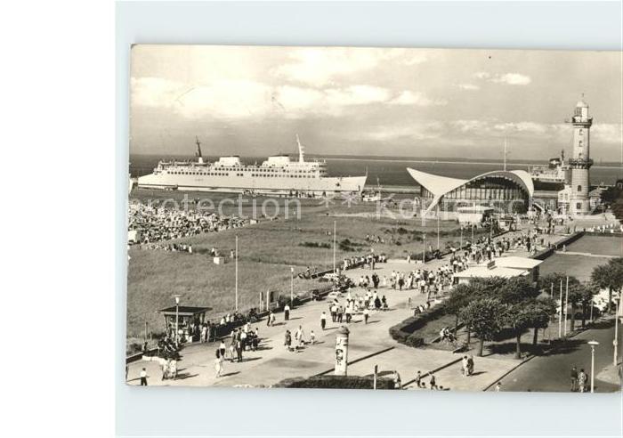 Warnemuende Ostseebad Faehrschiff Warnemuende Mole Konsum Gaststaette Teepott
