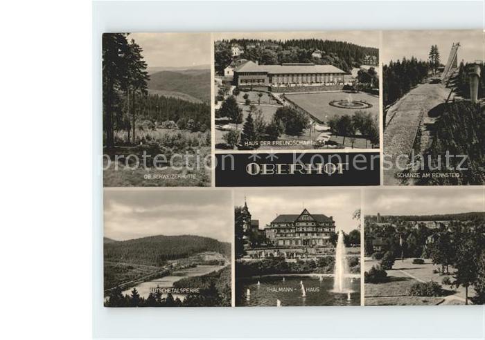 Oberhof Thueringen Schanze Rennsteig Thaelmann Haus Luetschetalsperre