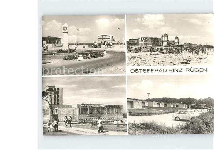 Binz Ruegen Strand FDGB Erholungsheim Uhr