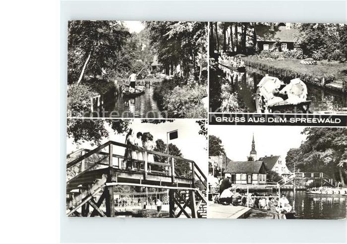 Spreewald Bruecke Tracht Boot