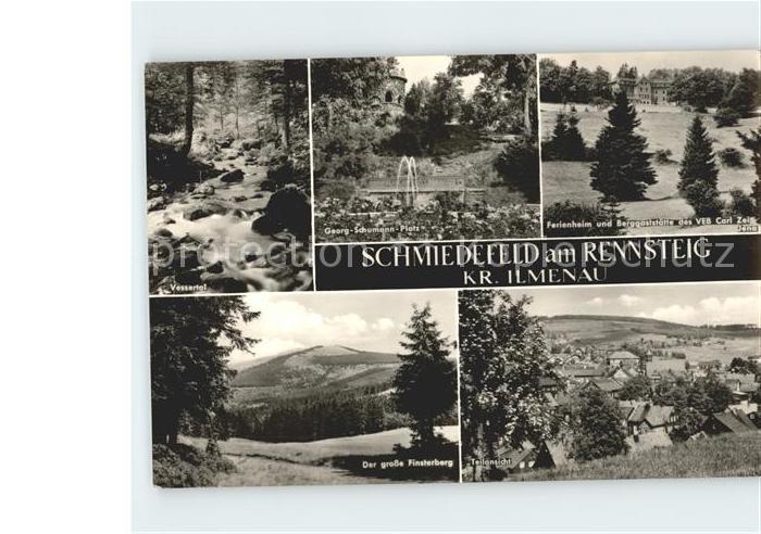 Schmiedefeld Rennsteig Georg Schumann Platz Ferienheim Berggaststaette Carl Zei