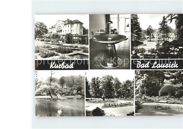 Bad Lausick Kurbad Trinkhalle Kurmittelhaus Schwanenteich Rosengarten