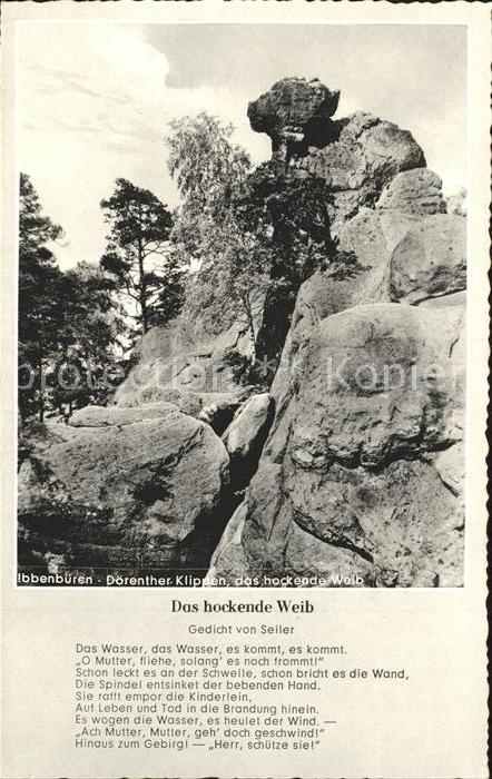 Ibbenbueren Doerenther Klippen hockende Weib Gedicht