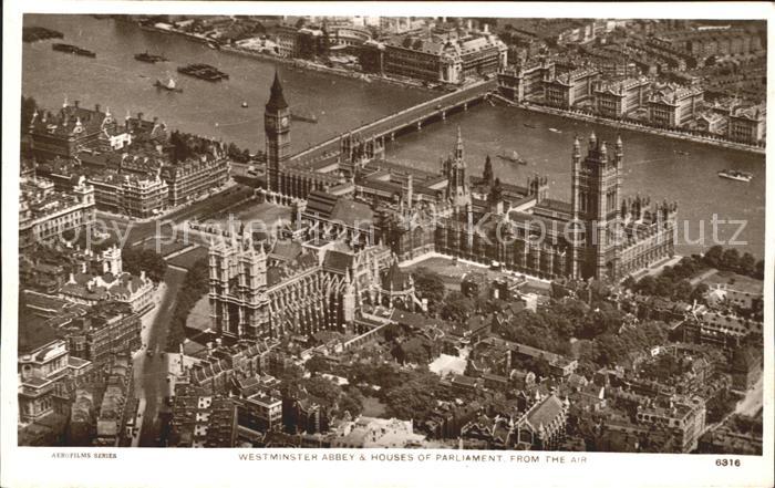 London Westminster Abbey Houses Parliament Fliegeraufnahme