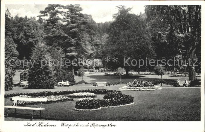 Bad Kudowa Niederschlesien Kurpark Rosengarten