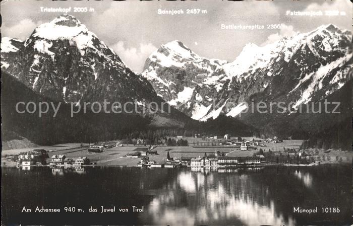 Achensee Tristenkopf Sonnjoch Bettlerkarspitze