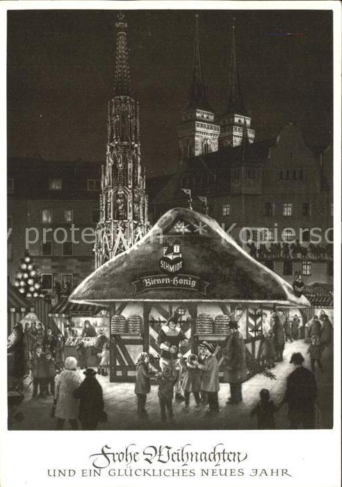 NueRNBERG  CITY Christkindles Markt St Sebalduskirche Brunnen Weihnachten
