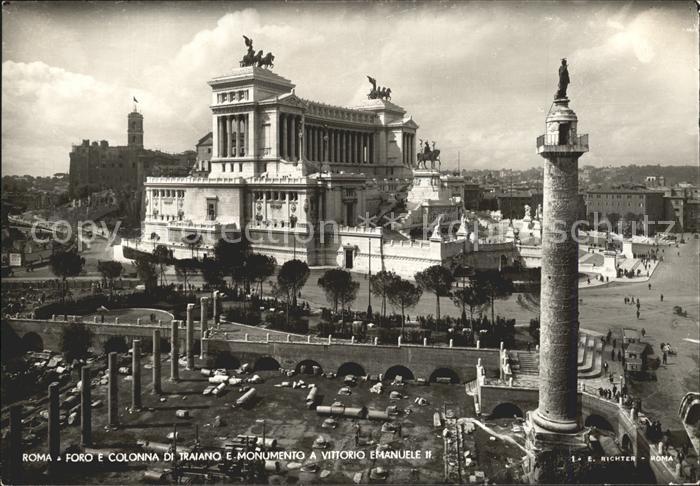 Roma Rom Foro e Colonna Traiano Monumento Vittorio Emanuele II