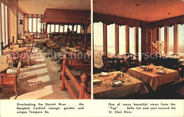 Detroit Michigan Top of the Flame Restaurant Lounge