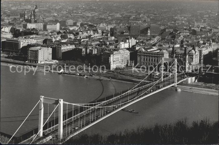 Budapest Fliegeraufnahme Elisabethbruecke