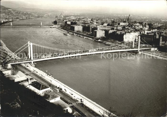 Budapest Fliegeraufnahme Bruecken